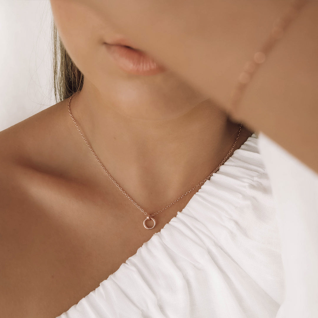 Eternal Elegance Gold Circle Pendant Necklace 7