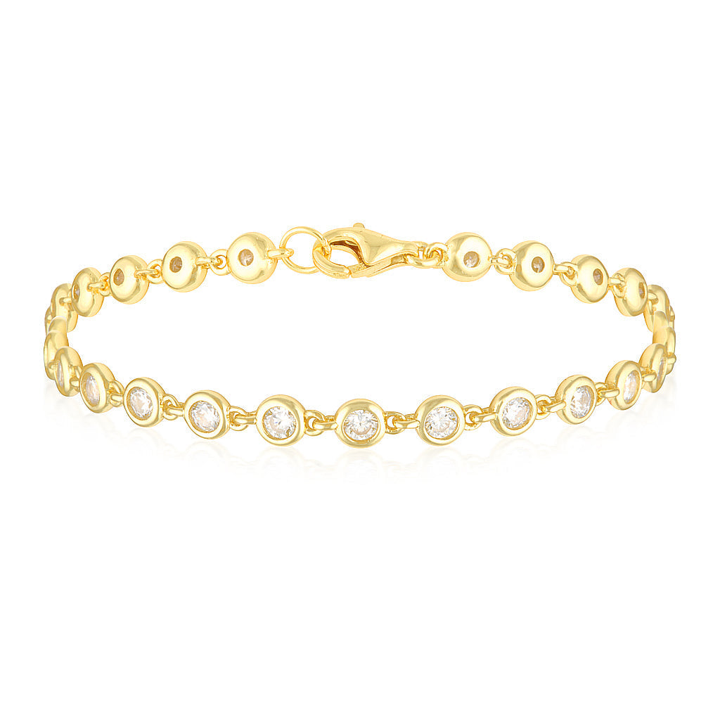 Elegant 0.09 TCW Round Lab-Grown Diamond Tennis Bracelet