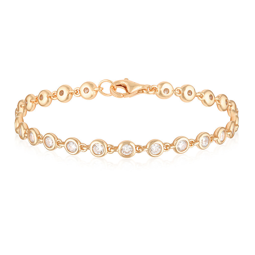 Elegant 0.09 TCW Round Lab-Grown Diamond Tennis Bracelet