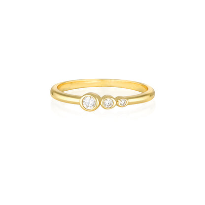 Elegant 0.15 TCW Round Lab-Grown Diamond Trio Wedding Band 1