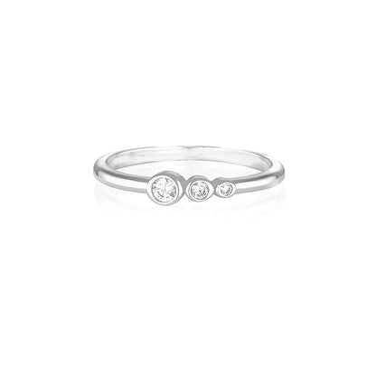Elegant 0.15 TCW Round Lab-Grown Diamond Trio Wedding Band 5