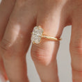 Load image into Gallery viewer, 2.60 CT Elongated Cushion Lab Diamond Solitaire Engagement Ring in Gold
