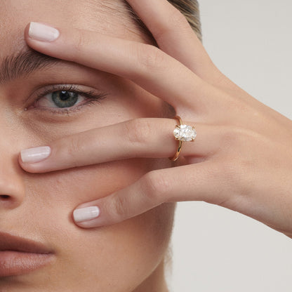 Solitaire-Oval Lab Grown Diamond Engagement Ring