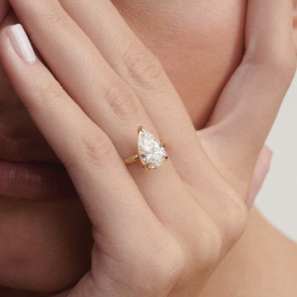 Solitaire-Pear Lab Grown Diamond Engagement Ring