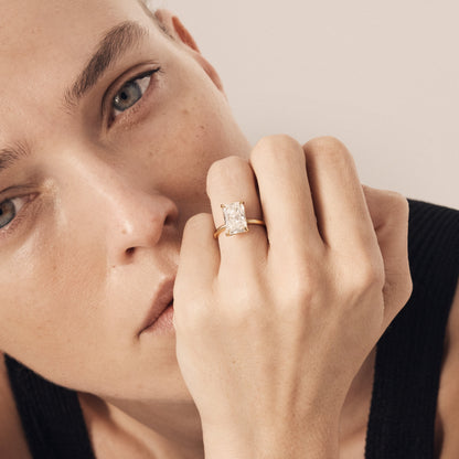 Solitaire-Radiant Lab Grown Diamond Engagement Ring