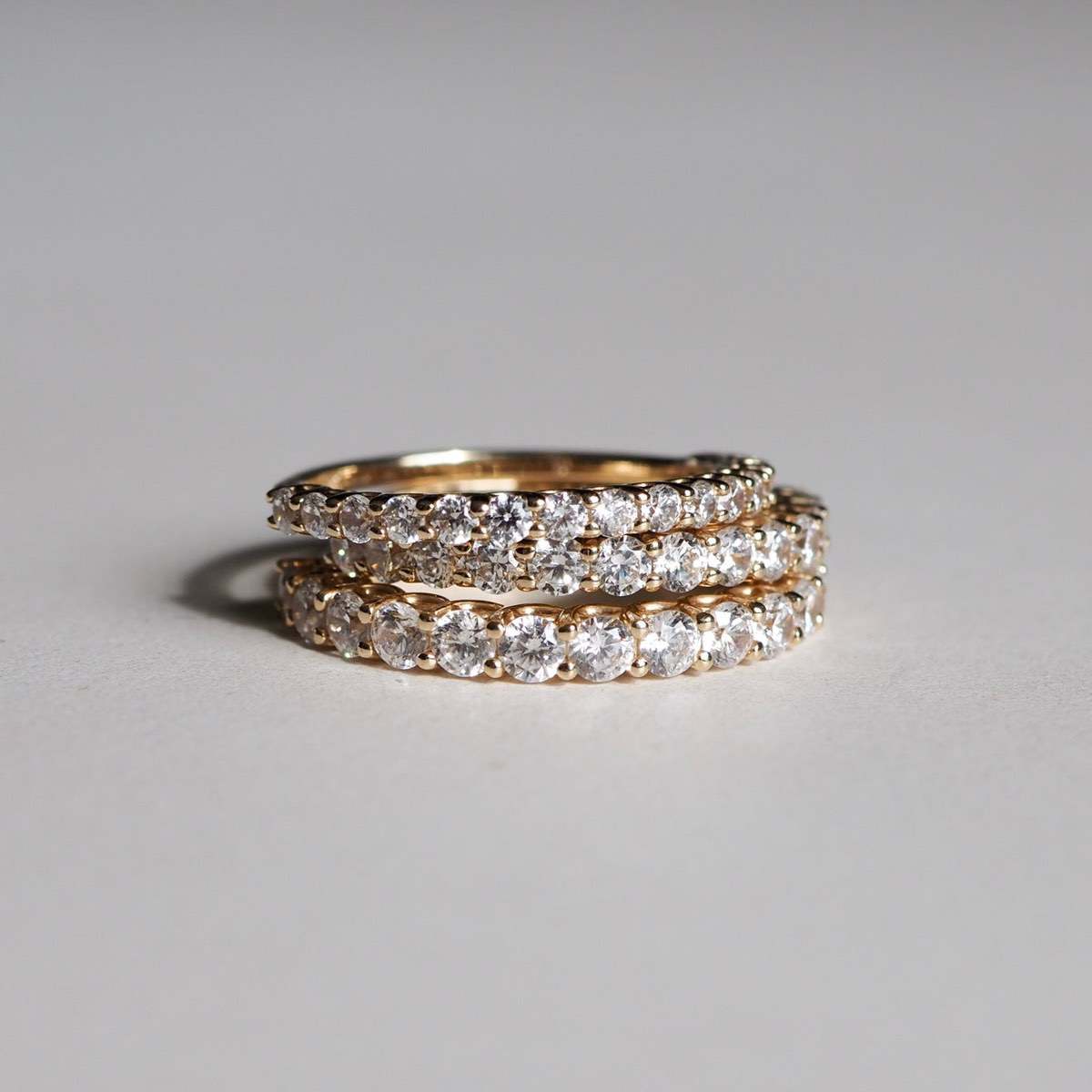 Radiant 0.50 TCW Lab Grown Diamond Round Half Eternity Band