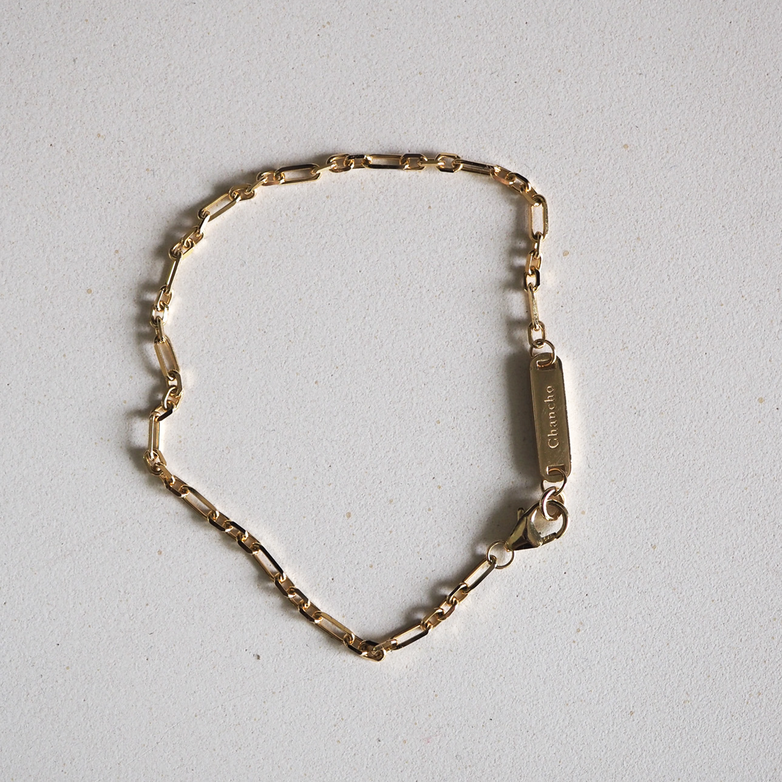 Elegant Gold Paper Clip Chain Bracelet 3