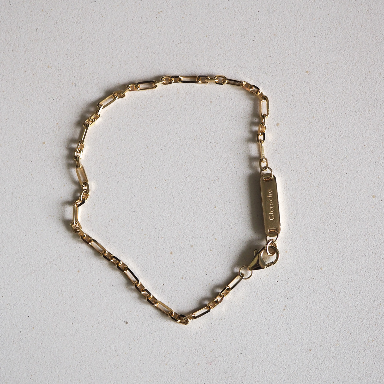 Elegant Gold Paper Clip Chain Bracelet