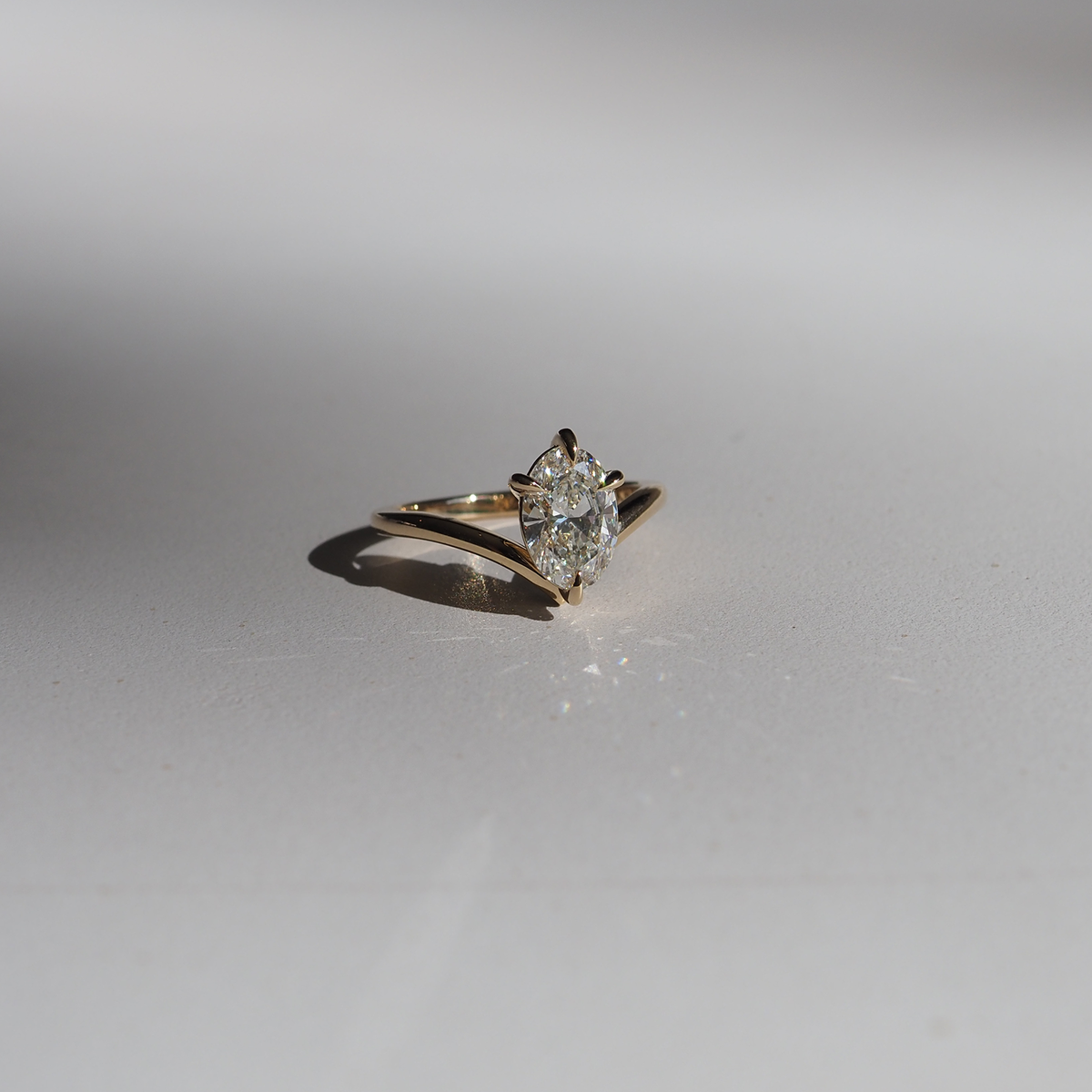 Radiant 2.0 CT Oval Lab-Grown Diamond Solitaire Ring