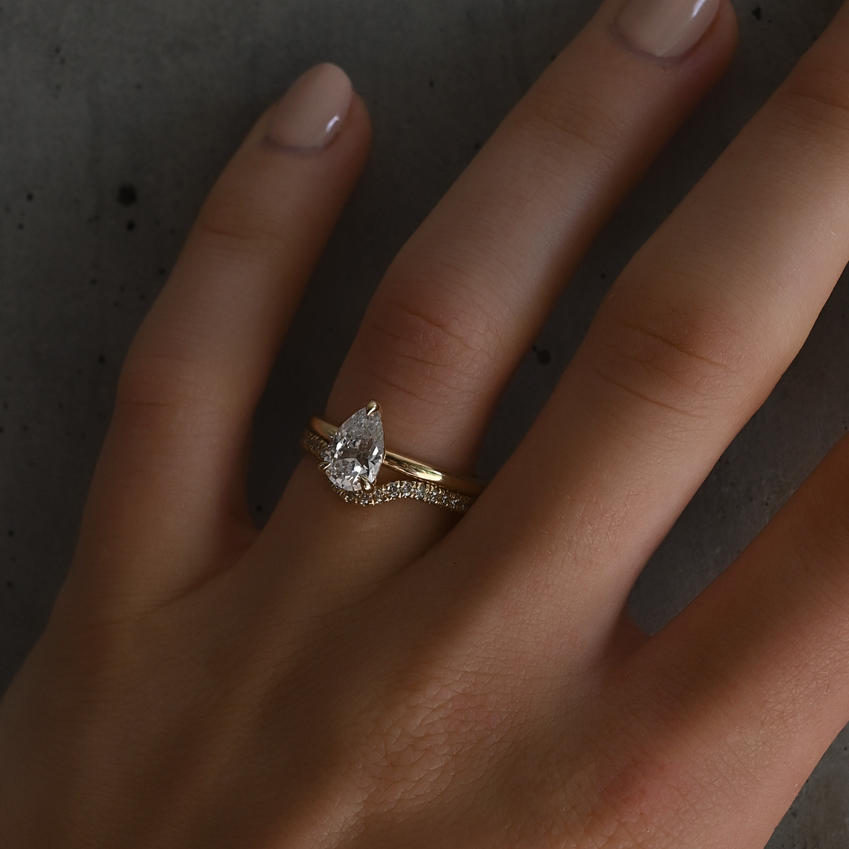 Elegant 0.50 TCW Round Lab Grown Diamond U Shaped Wedding Band 6