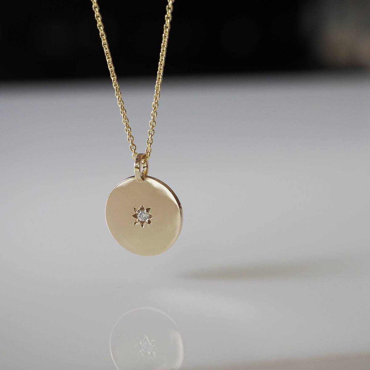 Elegant 0.20 TCW Round Lab Grown Diamond Medallion Pendant Necklace 1