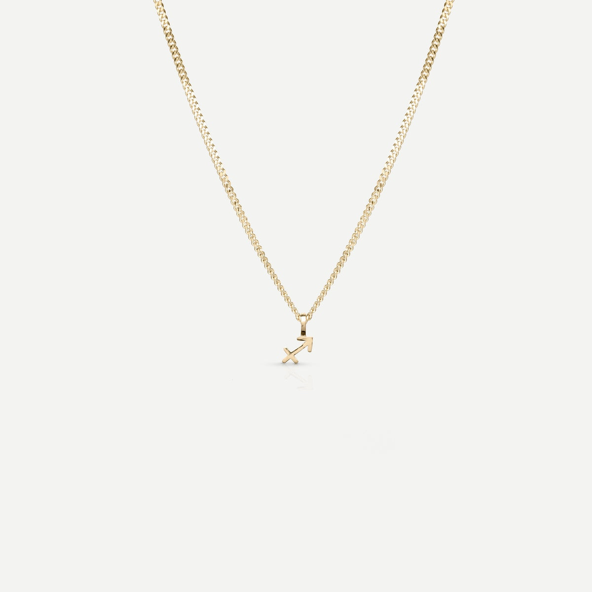 Golden Sagittarius Zodiac Charm Necklace