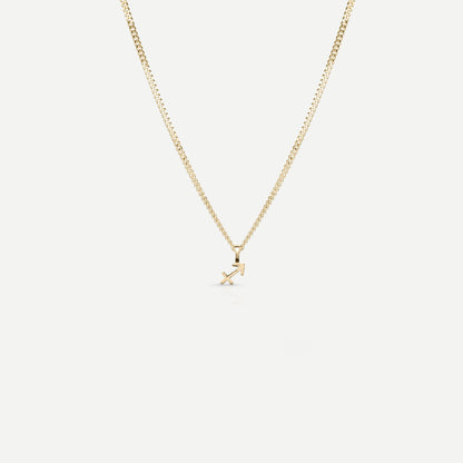 Golden Sagittarius Zodiac Charm Necklace 1