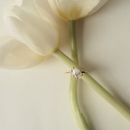 Toi Et Moi-Pear Lab Grown Diamond Engagement Ring