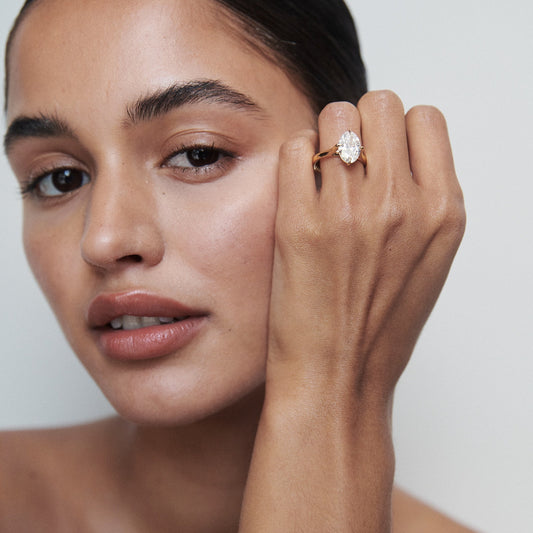 Solitaire-Oval Lab Grown Diamond Engagement Ring