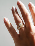 Load image into Gallery viewer, 1.50 CT Elongated Cushion Lab-Grown Diamond Solitaire Ring in Gold.
