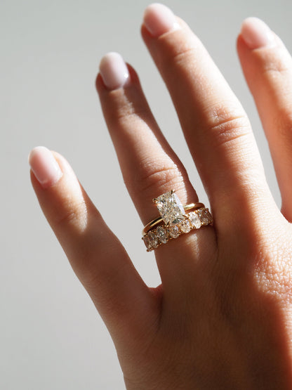 1.50 CT Elongated Cushion Lab-Grown Diamond Solitaire Ring in Gold. 3