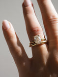 Load image into Gallery viewer, 1.50 CT Elongated Cushion Lab-Grown Diamond Solitaire Ring in Gold.
