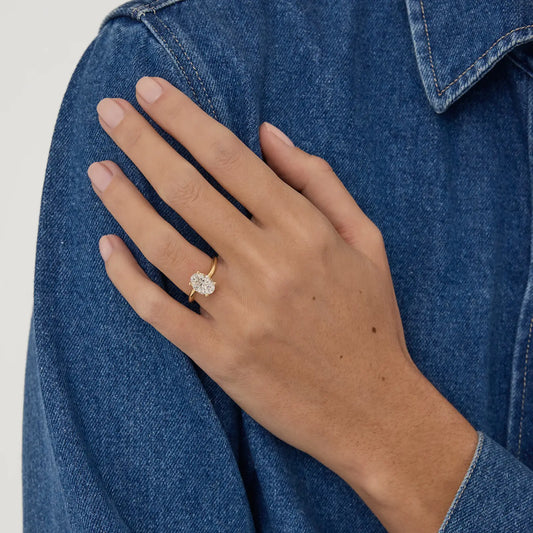 Hidden Halo-1.5 CT Round Lab Grown Diamond Engagement Ring