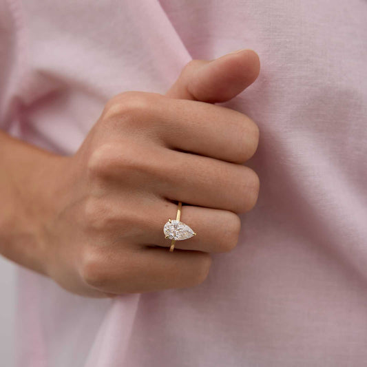 Hidden Halo-1.5 CT Round Lab Grown Diamond Engagement Ring