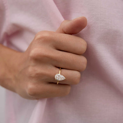Hidden Halo-1.5 CT Round Lab Grown Diamond Engagement Ring