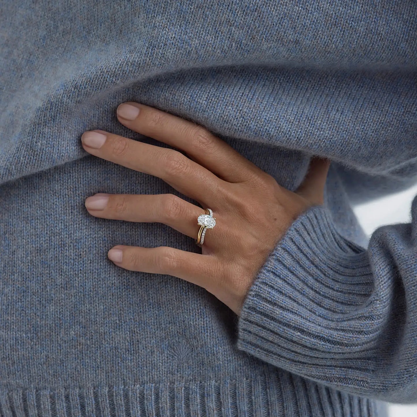 Hidden Halo-1.5 CT Round Lab Grown Diamond Engagement Ring