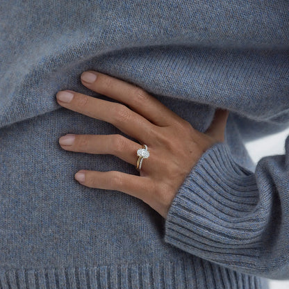 Hidden Halo-1.5 CT Round Lab Grown Diamond Engagement Ring