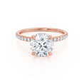 Load image into Gallery viewer, 1.20 CT Round Lab Grown Diamond Hidden Halo Engagement Ring
