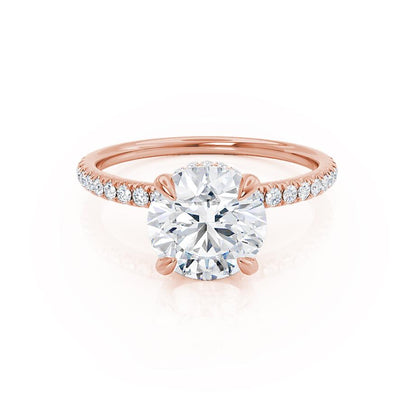 1.20 CT Round Lab Grown Diamond Hidden Halo Engagement Ring 1