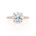 Load image into Gallery viewer, 1.20 CT Round Lab Grown Diamond Hidden Halo Engagement Ring
