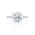 Load image into Gallery viewer, 1.0 CT Round Lab-Grown Diamond Hidden Halo Pave Engagement Ring
