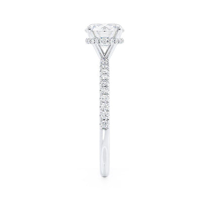 1.0 CT Round Lab-Grown Diamond Hidden Halo Pave Engagement Ring 4