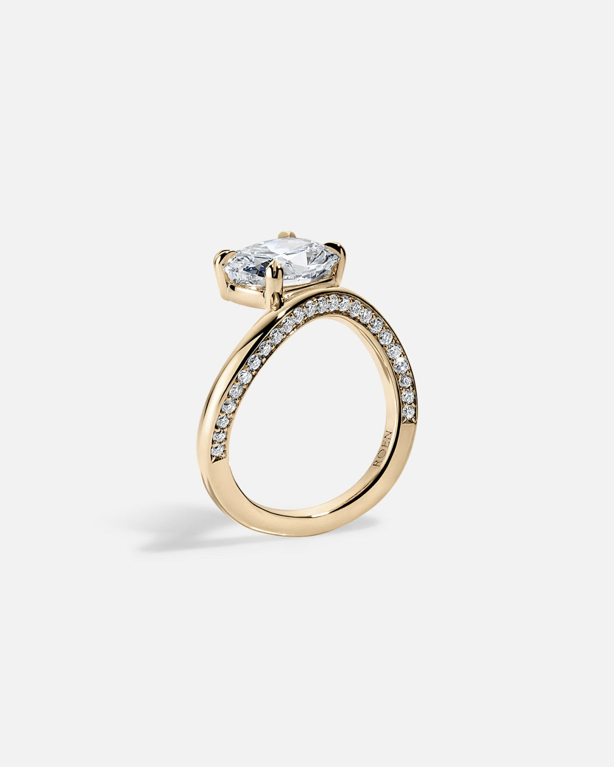 Solitaire Cathedral- 1.8 CT Cushion Lab Grown Diamond Wedding Band
