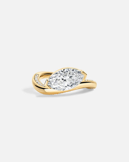 Solitaire Cathedral- 1.8 CT Cushion Lab Grown Diamond Wedding Band