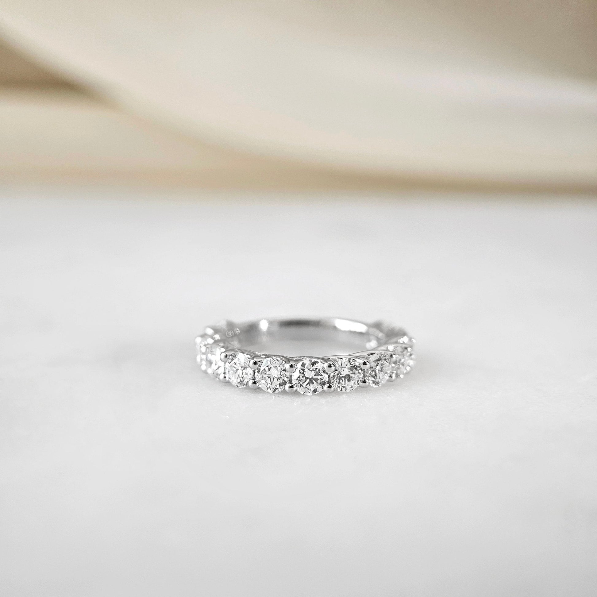 Curved- 0.25 CT Marquise Lab Grown Diamond Wedding Band