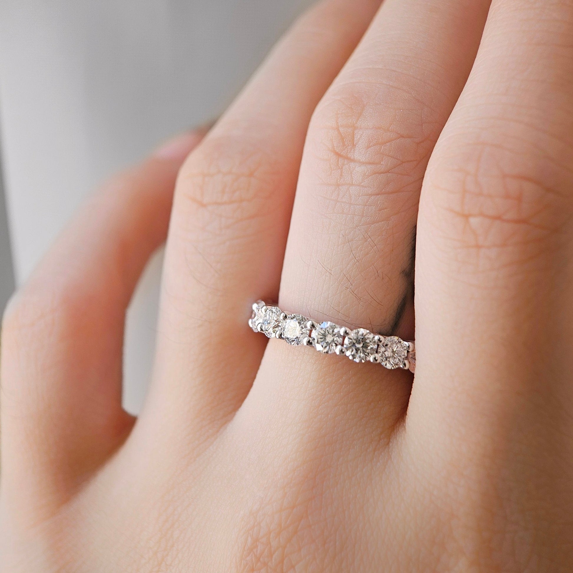 Curved- 0.25 CT Marquise Lab Grown Diamond Wedding Band