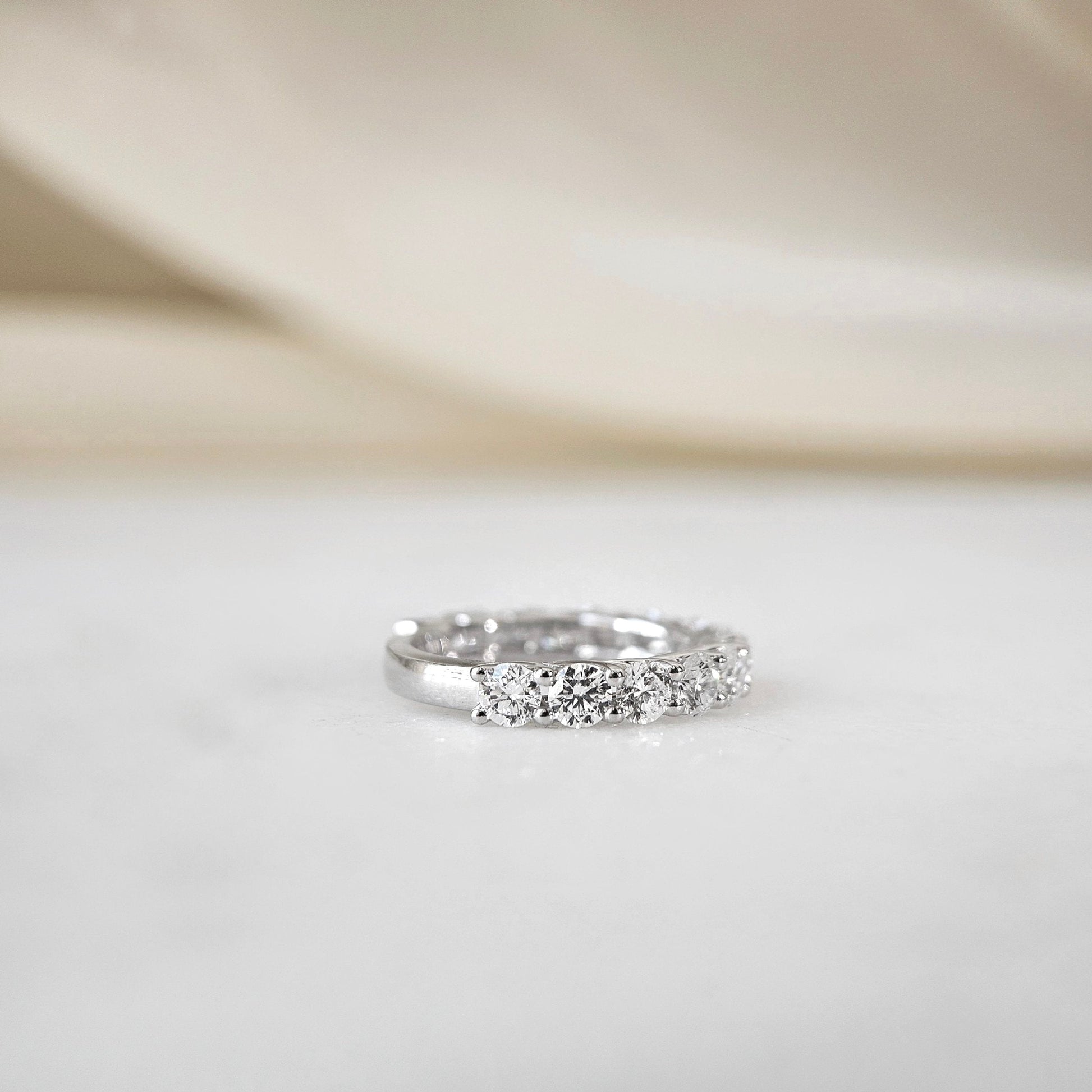 Curved- 0.25 CT Marquise Lab Grown Diamond Wedding Band