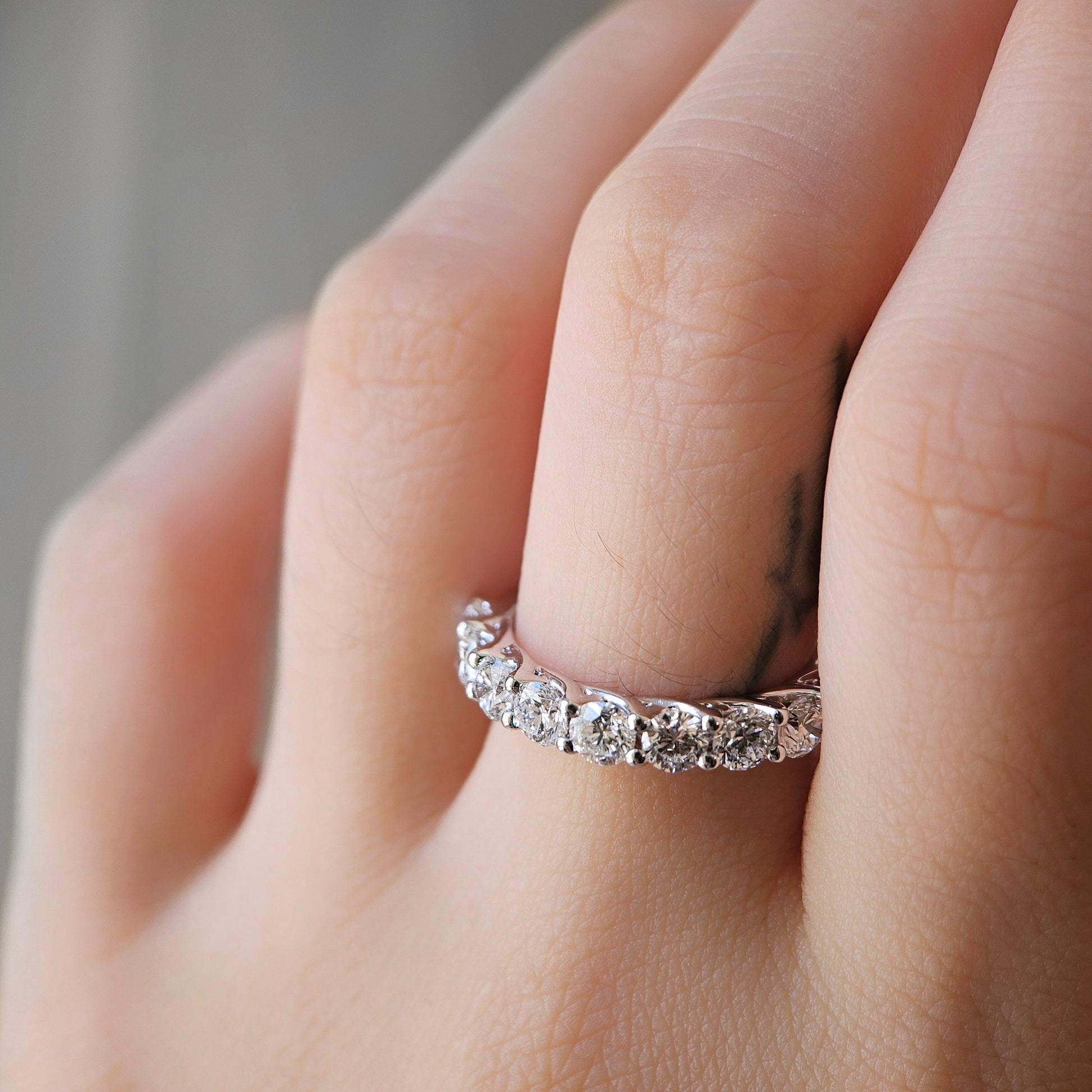 Curved- 0.25 CT Marquise Lab Grown Diamond Wedding Band