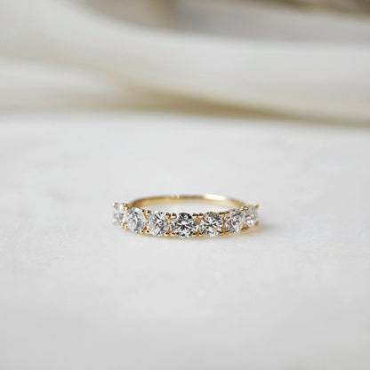 Curved- 0.25 CT Marquise Lab Grown Diamond Wedding Band
