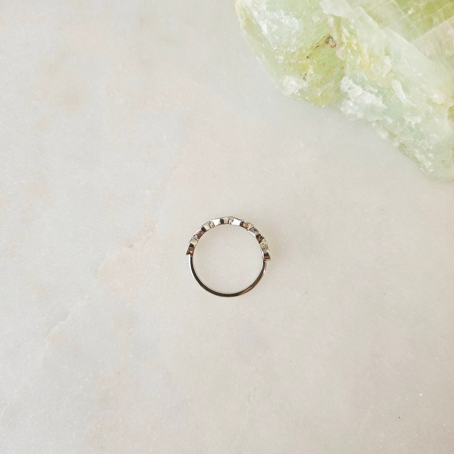 Curved- 0.25 CT Marquise Lab Grown Diamond Wedding Band