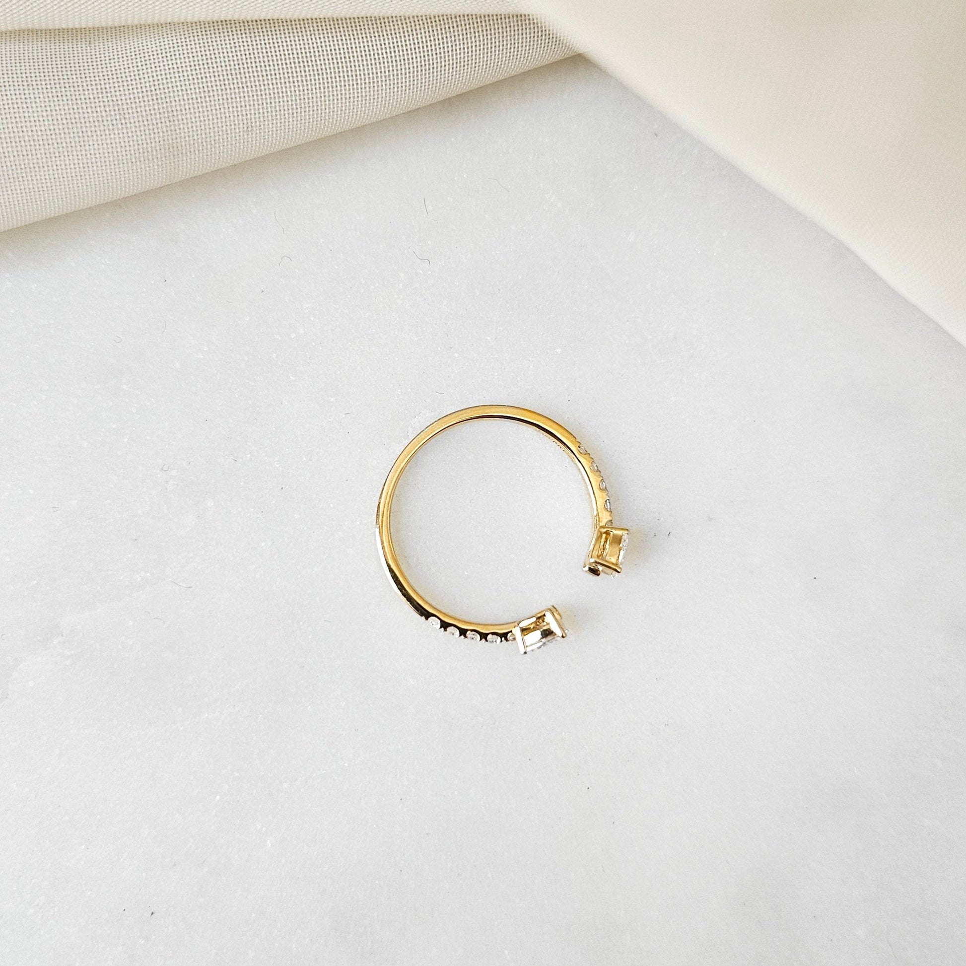 Curved- 0.25 CT Marquise Lab Grown Diamond Wedding Band