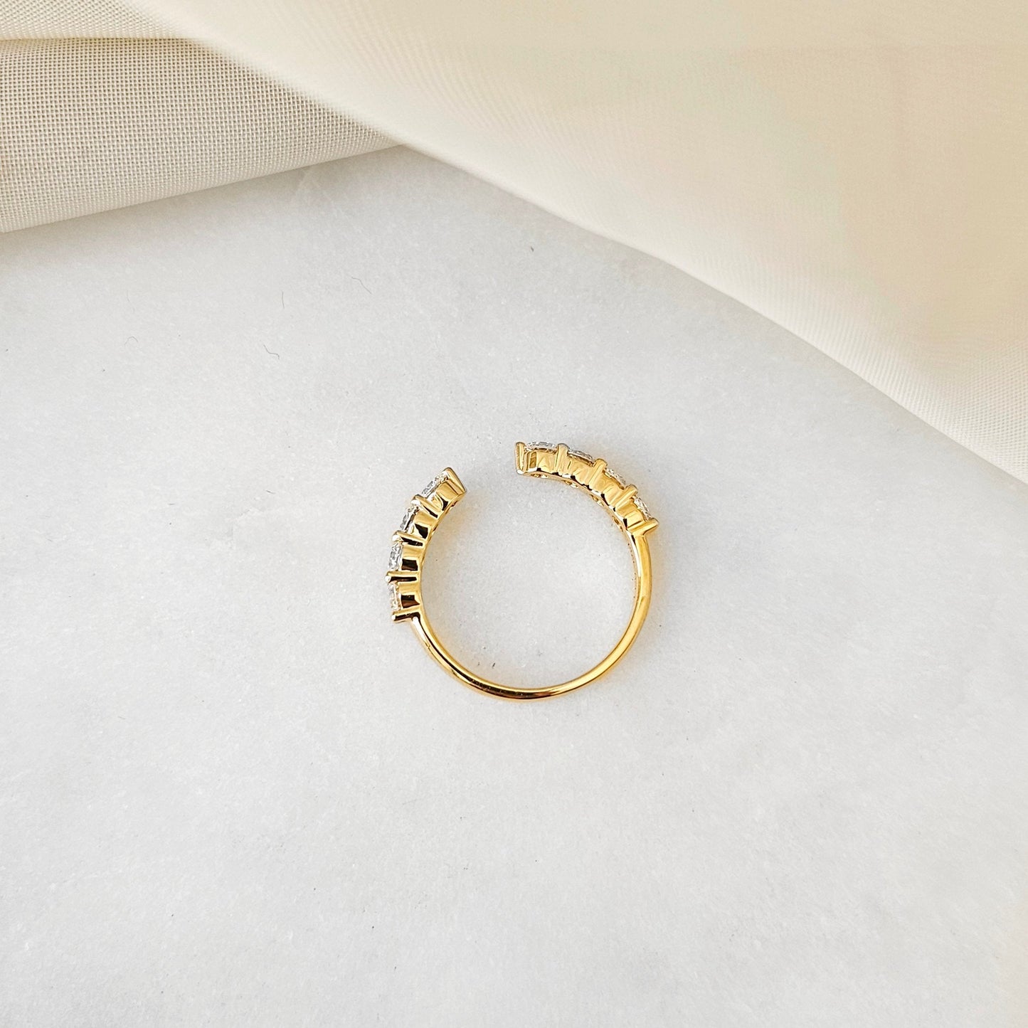 Curved- 0.25 CT Marquise Lab Grown Diamond Wedding Band