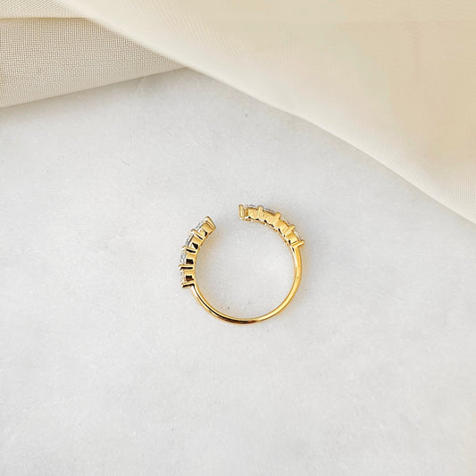 Open End Pave-0.96 CT Round Lab Grown Diamond Wedding Band