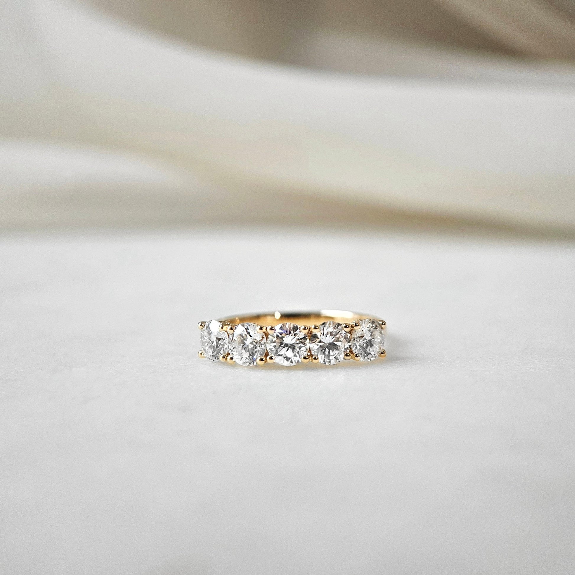 Curved- 0.25 CT Marquise Lab Grown Diamond Wedding Band