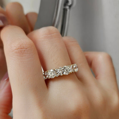 Curved- 0.25 CT Marquise Lab Grown Diamond Wedding Band