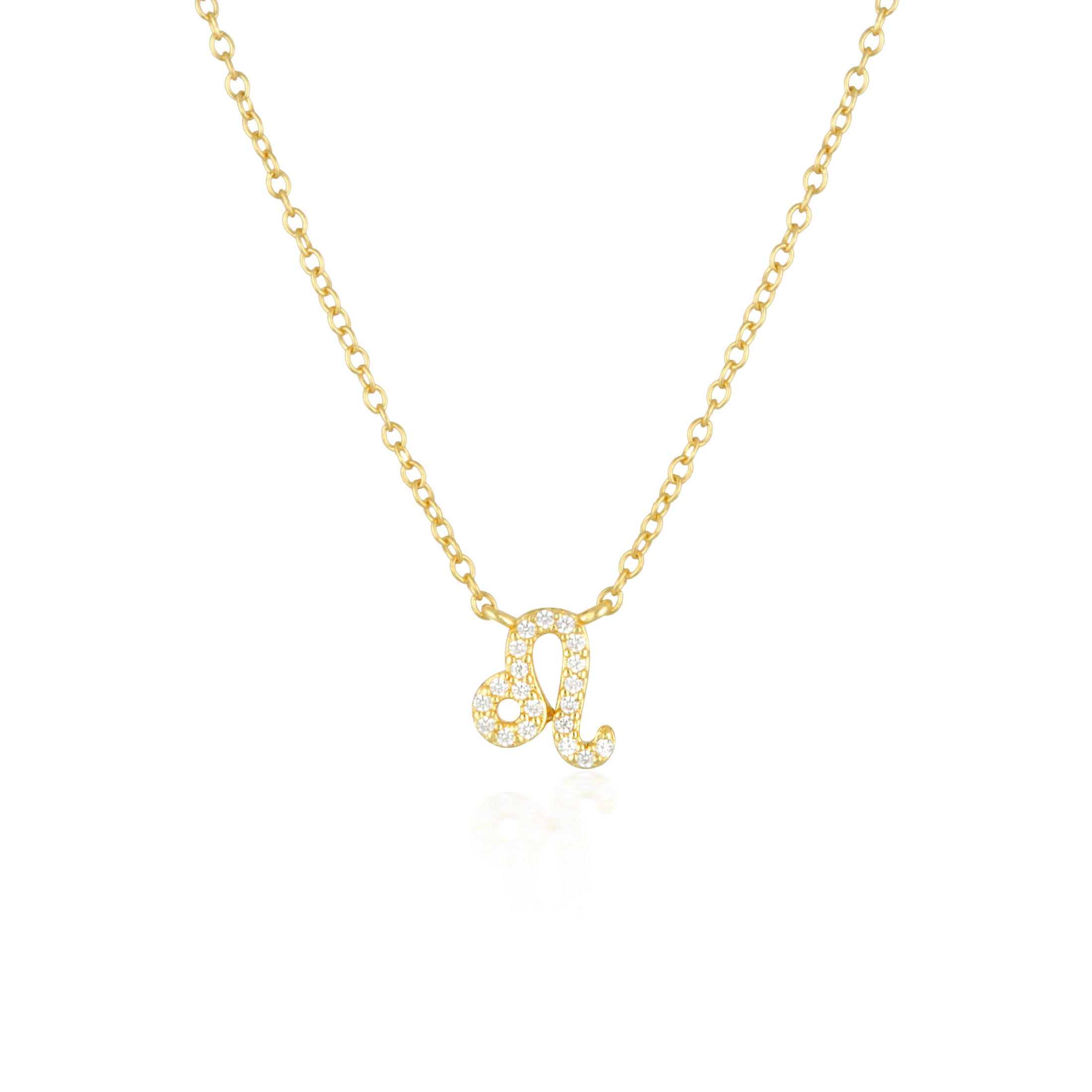 0.20 TCW Round Lab-Grown Diamond Leo Zodiac Pendant Necklace