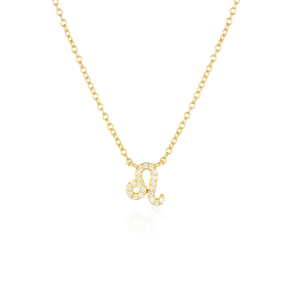 0.20 TCW Round Lab-Grown Diamond Leo Zodiac Pendant Necklace 1