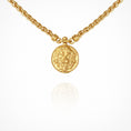 Load image into Gallery viewer, Lion Patterned Gold Pendant Necklace
