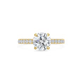 Load image into Gallery viewer, 1.5 ct Round F- VVS1 Diamond Pave Moissanite Engagement Ring
