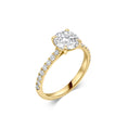 Load image into Gallery viewer, 1.5 ct Round F- VVS1 Diamond Pave Moissanite Engagement Ring
